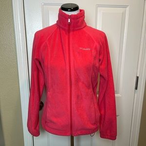 Columbia Women’s Pink/Coral Zip Up Fleece Jacket